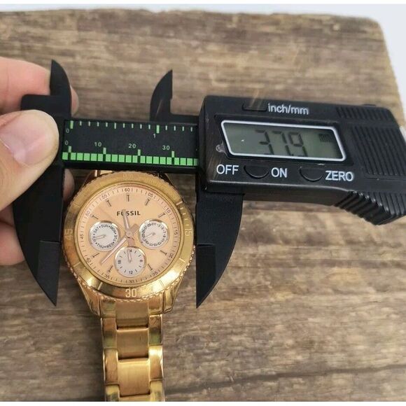 Ladies Fossil Rose Gold Toned Chronograph Wrist Watch - New Battery - Picture 9 of 9